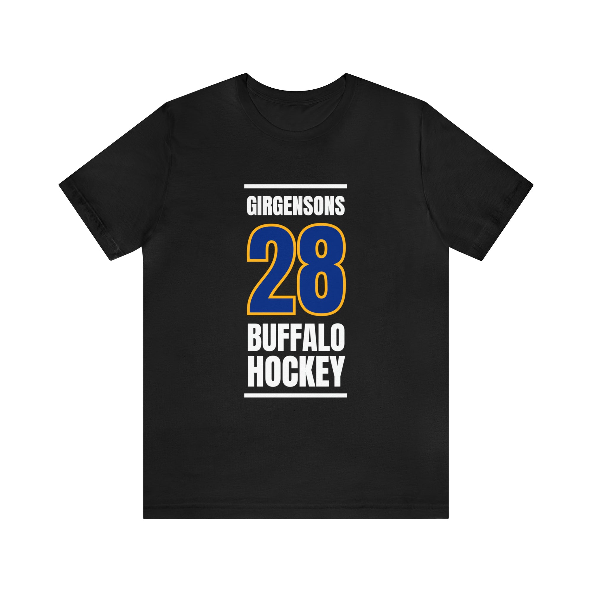 Girgensons 28 Buffalo Hockey Royal Blue Vertical Design Unisex T-Shirt