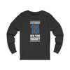 Clutterbuck 15 New York Hockey Blue Vertical Design Unisex Jersey Long Sleeve Shirt