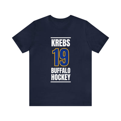 Krebs 19 Buffalo Hockey Royal Blue Vertical Design Unisex T-Shirt