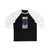 Kakko 24 New York Hockey Royal Blue Vertical Design Unisex Tri-Blend 3/4 Sleeve Raglan Baseball Shirt