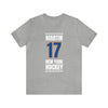 Martin 17 New York Hockey Blue Vertical Design Unisex T-Shirt