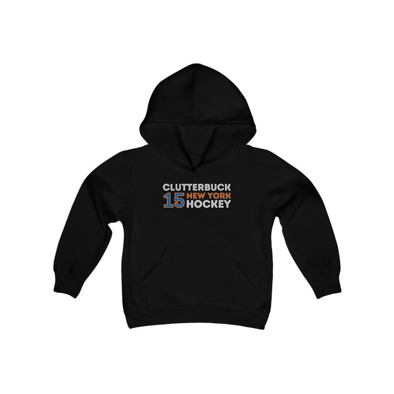 Clutterbuck 15 New York Hockey Grafitti Wall Design Youth Hooded Sweatshirt