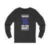 Trocheck 16 New York Hockey Royal Blue Vertical Design Unisex Jersey Long Sleeve Shirt
