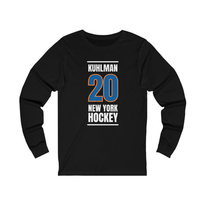 Kuhlman 20 New York Hockey Blue Vertical Design Unisex Jersey Long Sleeve Shirt