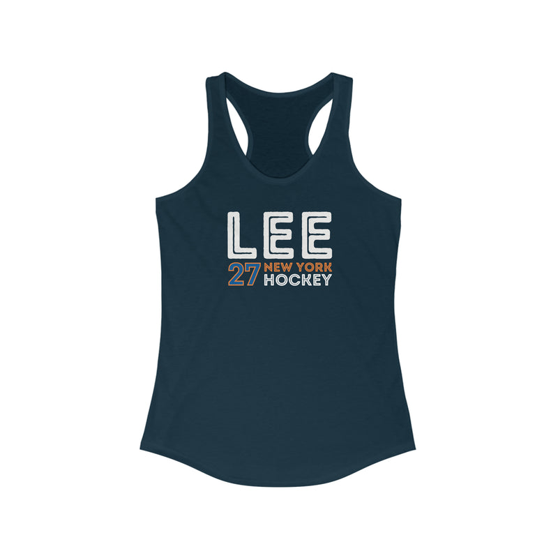 Lee 27 New York Hockey Grafitti Wall Design Women's Ideal Racerback Tank Top