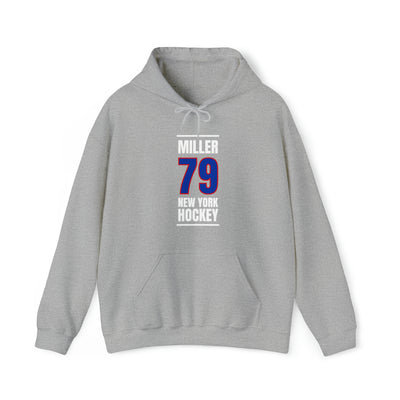 Miller 79 New York Hockey Royal Blue Vertical Design Unisex Hooded Sweatshirt