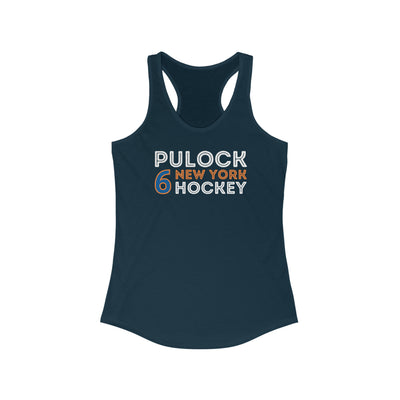 Pulock 6 New York Hockey Grafitti Wall Design Women's Ideal Racerback Tank Top