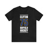 Clifton 75 Buffalo Hockey Royal Blue Vertical Design Unisex T-Shirt