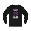 Vesey 26 New York Hockey Royal Blue Vertical Design Unisex Jersey Long Sleeve Shirt