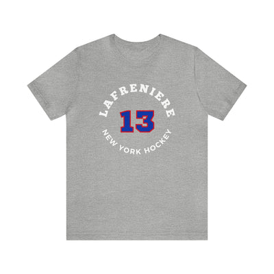 Lafreniere 13 New York Hockey Number Arch Design Unisex T-Shirt