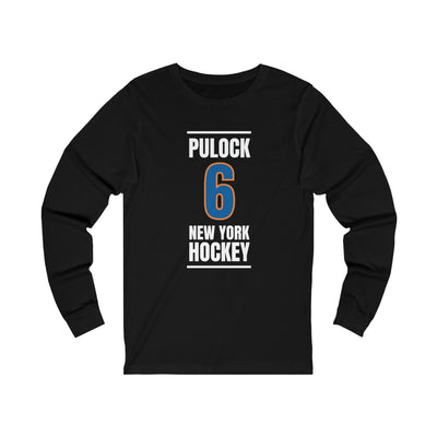 Pulock 6 New York Hockey Blue Vertical Design Unisex Jersey Long Sleeve Shirt