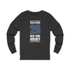 Wahlstrom 26 New York Hockey Blue Vertical Design Unisex Jersey Long Sleeve Shirt