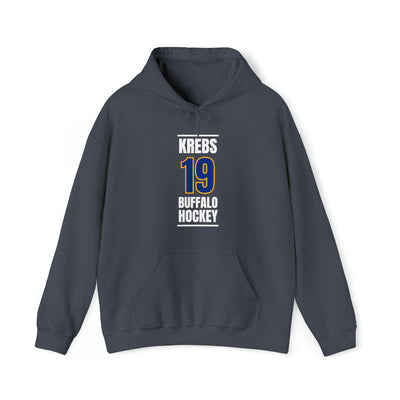 Krebs 19 Buffalo Hockey Royal Blue Vertical Design Unisex Hooded Sweatshirt