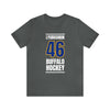 Lyubushkin 46 Buffalo Hockey Royal Blue Vertical Design Unisex T-Shirt