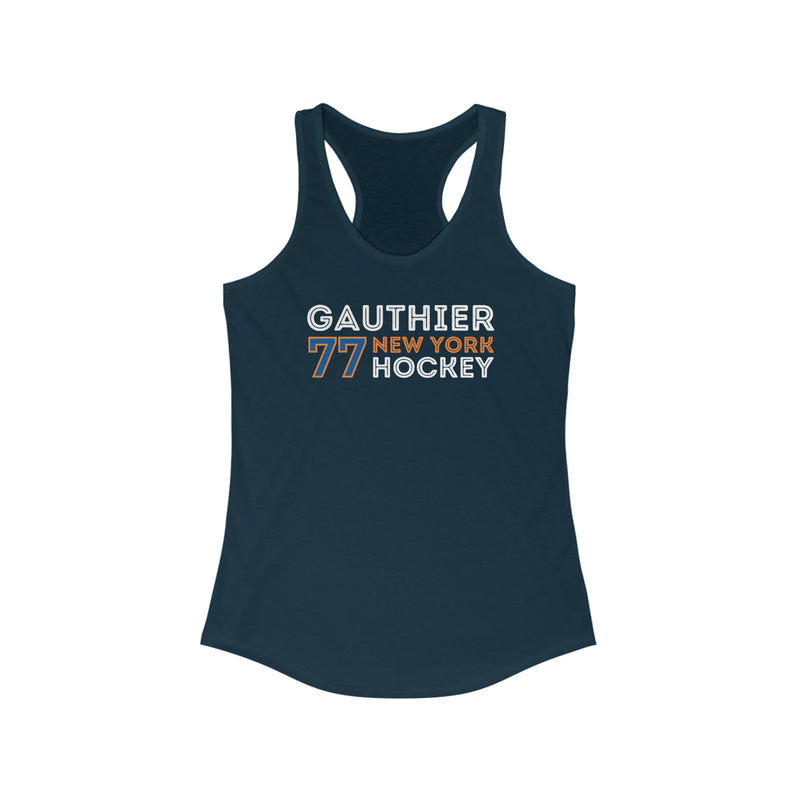 Gauthier 77 New York Hockey Grafitti Wall Design Women's Ideal Racerback Tank Top