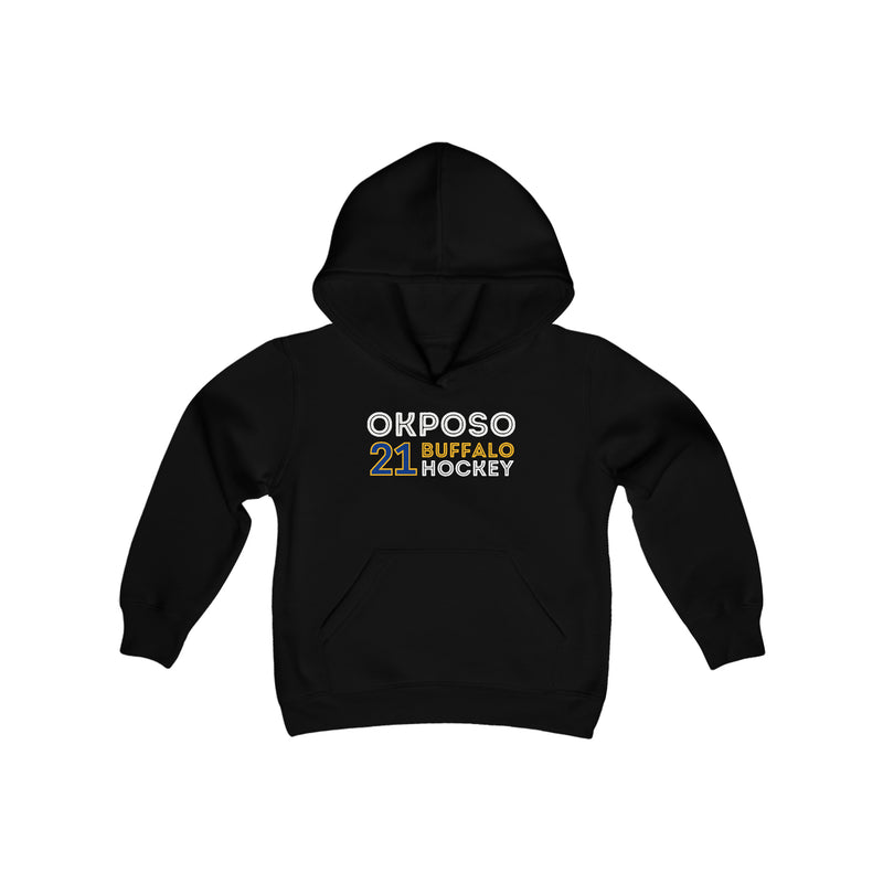 Okposo 21 Buffalo Hockey Grafitti Wall Design Youth Hooded Sweatshirt