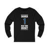 Skarek 1 New York Hockey Blue Vertical Design Unisex Jersey Long Sleeve Shirt