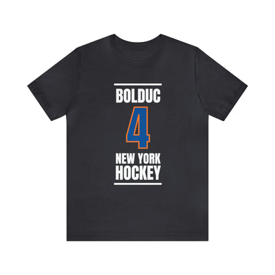 Bolduc 4 New York Hockey Blue Vertical Design Unisex T-Shirt