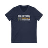 Clifton 75 Buffalo Hockey Grafitti Wall Design Unisex V-Neck Tee