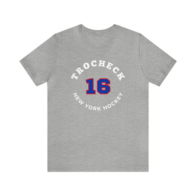 Trocheck 16 New York Hockey Number Arch Design Unisex T-Shirt