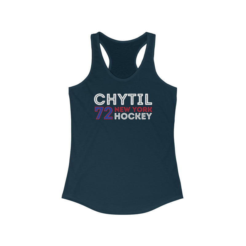 Chytil 72 New York Hockey Grafitti Wall Design Women's Ideal Racerback Tank Top