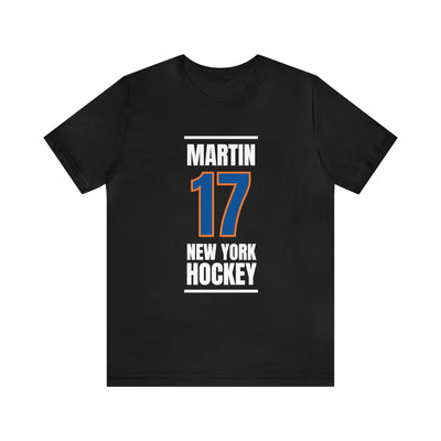 Martin 17 New York Hockey Blue Vertical Design Unisex T-Shirt