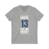 Barzal 13 New York Hockey Blue Vertical Design Unisex V-Neck Tee