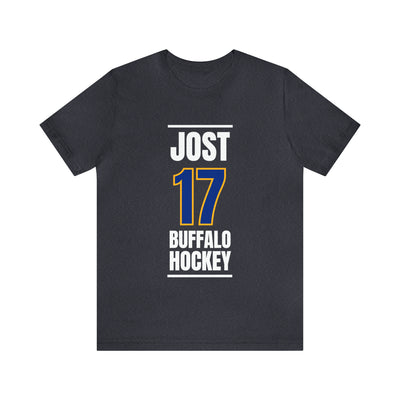 Jost 17 Buffalo Hockey Royal Blue Vertical Design Unisex T-Shirt