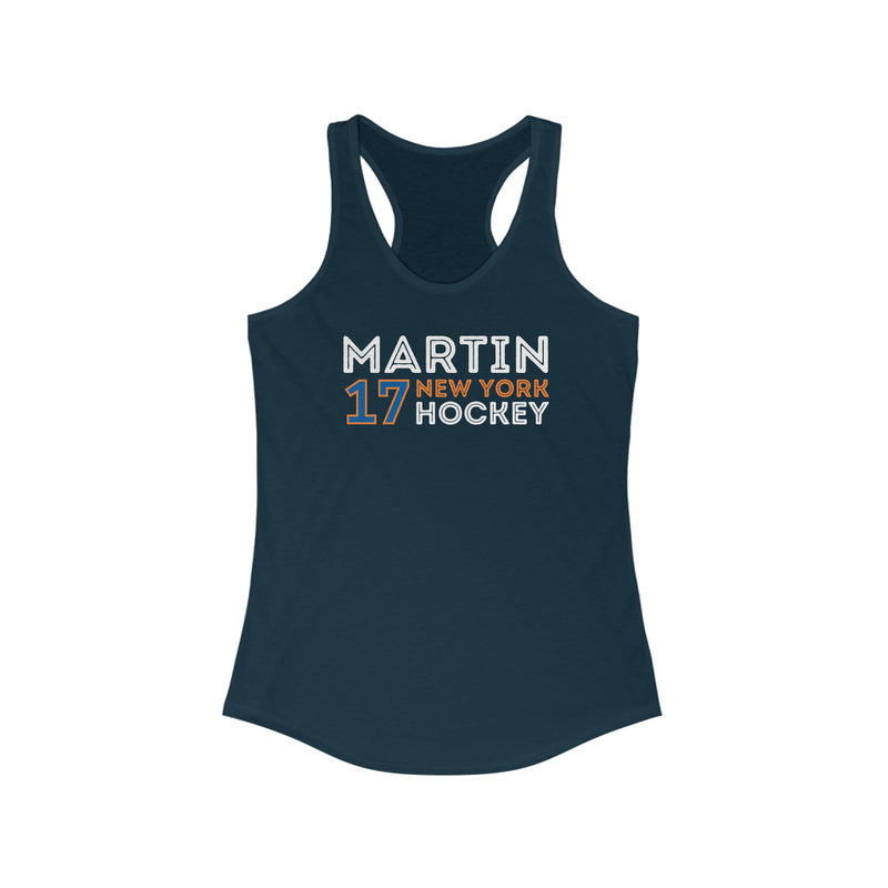 Martin 17 New York Hockey Grafitti Wall Design Women's Ideal Racerback Tank Top