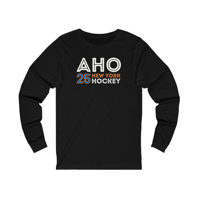 Aho 25 New York Hockey Grafitti Wall Design Unisex Jersey Long Sleeve Shirt