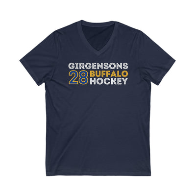 Girgensons 28 Buffalo Hockey Grafitti Wall Design Unisex V-Neck Tee