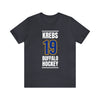 Krebs 19 Buffalo Hockey Royal Blue Vertical Design Unisex T-Shirt