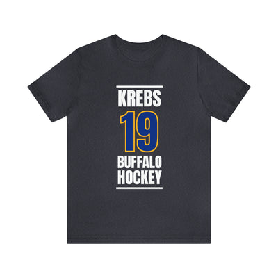 Krebs 19 Buffalo Hockey Royal Blue Vertical Design Unisex T-Shirt