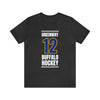 Greenway 12 Buffalo Hockey Royal Blue Vertical Design Unisex T-Shirt