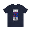 Chytil 72 New York Hockey Royal Blue Vertical Design Unisex T-Shirt