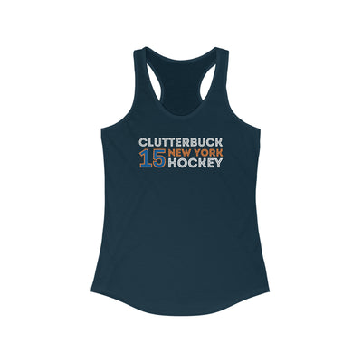 Clutterbuck 15 New York Hockey Grafitti Wall Design Women's Ideal Racerback Tank Top