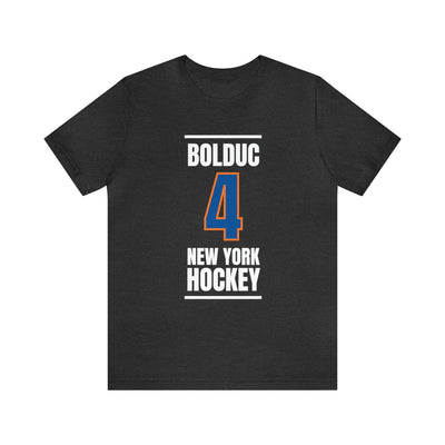 Bolduc 4 New York Hockey Blue Vertical Design Unisex T-Shirt