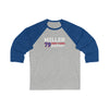 Miller 79 New York Hockey Grafitti Wall Design Unisex Tri-Blend 3/4 Sleeve Raglan Baseball Shirt