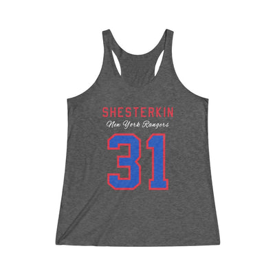 Shesterkin  31 New York Rangers Women's Tri-Blend Racerback Tank Top