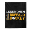 Luukkonen 1 Buffalo Hockey Velveteen Plush Blanket