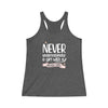 "Never Underestimate A Girl With Hockey Stick" Women's Tri-Blend Racerback Tank Top