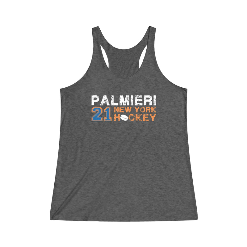 Palmieri 21 New York Hockey Women's Tri-Blend Racerback Tank Top