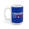 Kreider 20 New York Hockey Ceramic Coffee Mug In Blue, 15oz