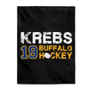 Krebs 19 Buffalo Hockey Velveteen Plush Blanket