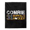 Comrie 31 Buffalo Hockey Velveteen Plush Blanket