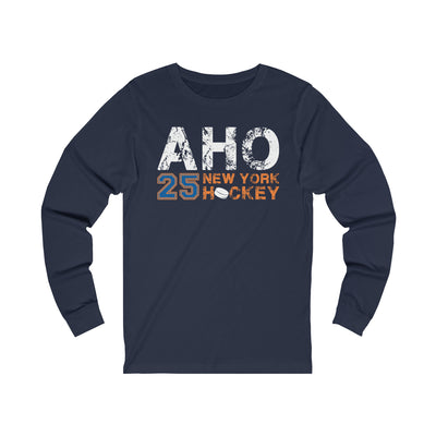 Aho 25 New York Hockey Unisex Jersey Long Sleeve Shirt