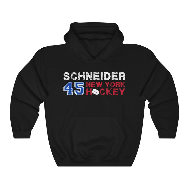 Schneider 45 New York Hockey Unisex Hooded Sweatshirt
