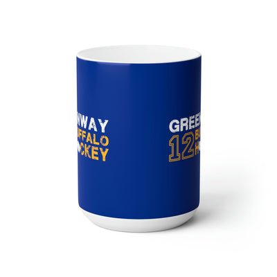Greenway 12 Buffalo Hockey Ceramic Coffee Mug In Royal Blue, 15oz