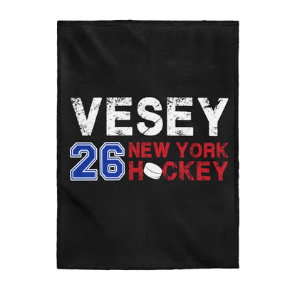 Vesey 26 New York Hockey Velveteen Plush Blanket