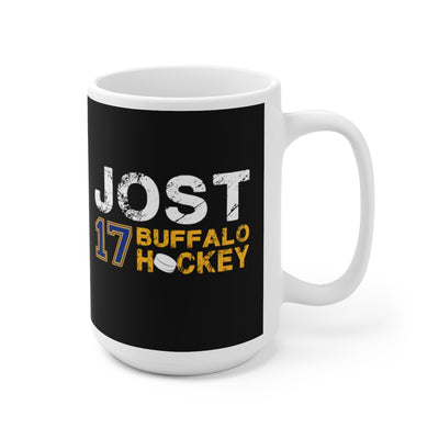 Jost 17 Buffalo Hockey Ceramic Coffee Mug In Black, 15oz